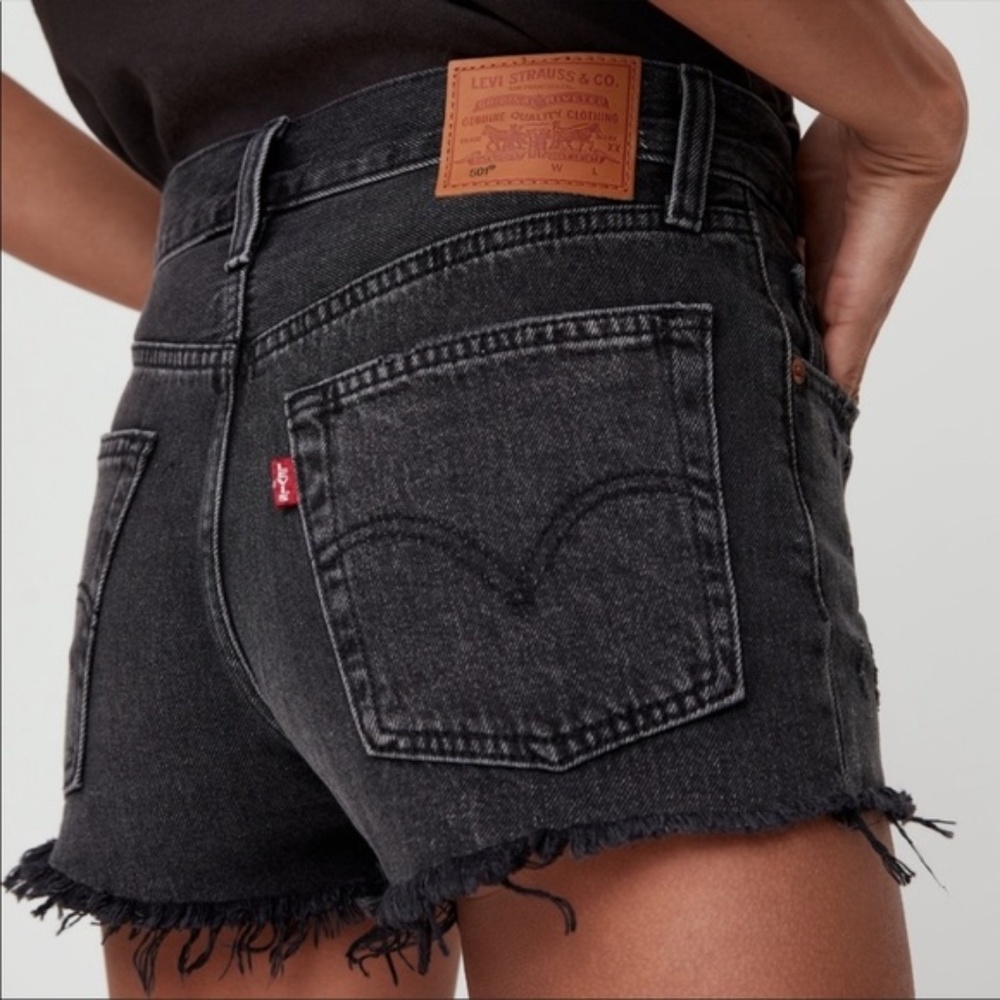 Black Denim Cutoffs | Levi's | Sz 12